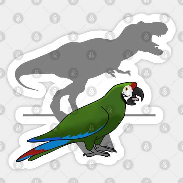 T-rex Military Macaw Sticker by FandomizedRose